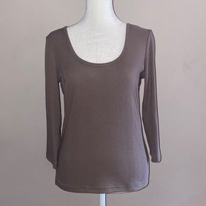 Z Supply Jayda Ribbed 3/4 Sleeve Top